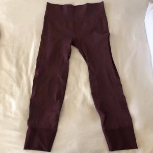 Lululemon Ebb to Street Leggings - Maroon - 10
